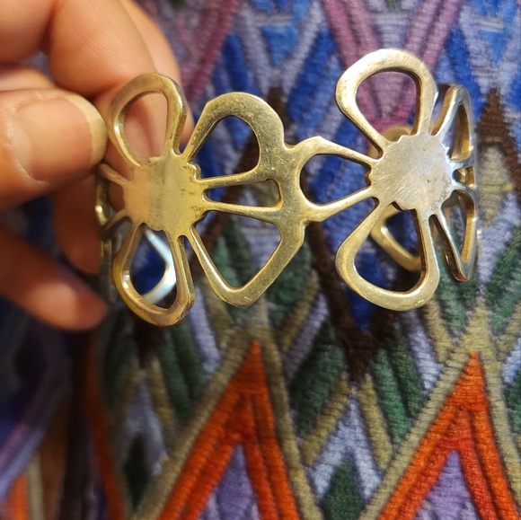 TIFFANY CO Sterling Silver Stencil Flower Bracelet